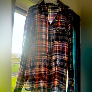 Colorful Plaid Button-Up Shirt, LUCKY BRAND